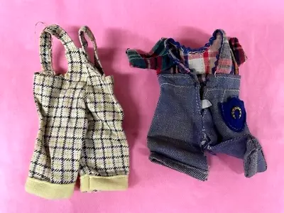 Vintage Vogue Ginny Ginnette 8  Doll Clothes Lot Plaid Romper Tagged Horseshoe • $12.99