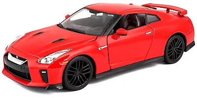 1:24 Nissan GT R R-35 By Bburago In Red 18-21082 Model Car • £22.49