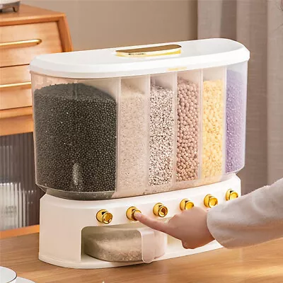 Kitchen Wall Mounted Dry Food Storage Container Box Cereal Grain Rice Dispenser • £13.94