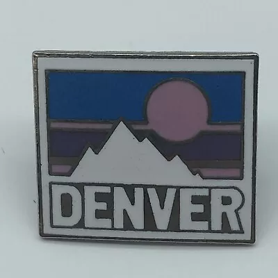 Enamel Pin Tie Tack Lapel Denver Colorado Sunset Mountain  • $10