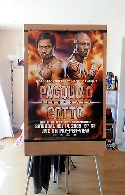 MANNY PACQUIAO Vs. MIGUEL COTTO : PACQUIAO Signed HBO Boxing Fight Poster 30D • $252.59