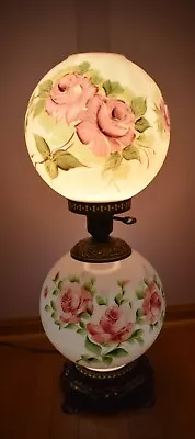 Vintage L&l Wmc Gwtw Banquet Parlor Lamp 22 1/2  Hand Painted • $249