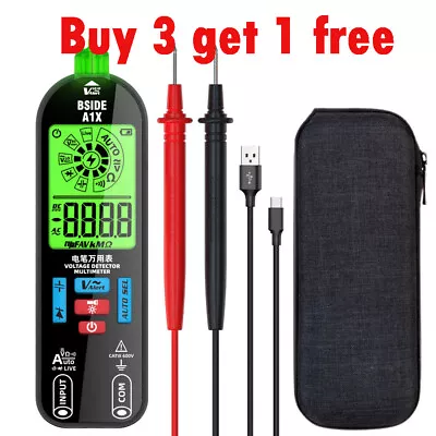 A1X Mini Digital Multimeter Smart Auto Ranging Rechargeable DC/AC Voltage US • $18.99