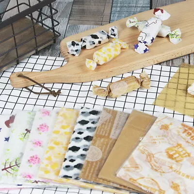 £5.19 • Buy 100Pcs/Set Food Wrap Paper Oil Resistant Wrappingto Baking Candy`