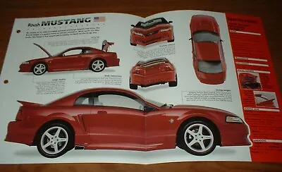 1999 Roush Stage Ii Mustang Original Imp Brochure Specs Info 99 00 01 02 03 04 2 • $11.69