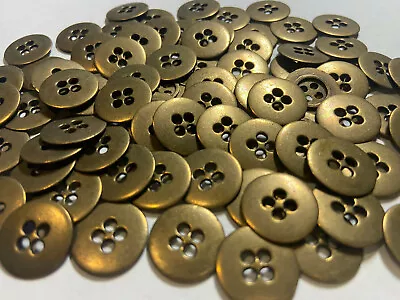 Italian Classic/Basic Metal Button Antique Brass Finish 111315182330mm 4h • $3.99