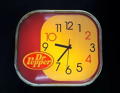 Vintage Drink Dr. Pepper Square Wall Clock • $500