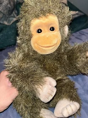 Hosung Monkey Plush Chimp Stuffed Animal Hard Face Vintage SEE DESC Vtg 1990s • $22