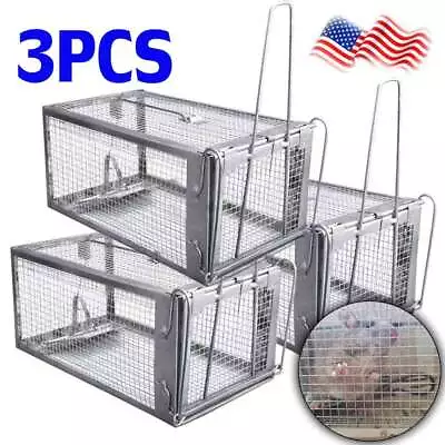 3Pack Live Humane Cage Trap For Squirrel Chipmunk Rat Mice Rodent Animal Catcher • $27.59