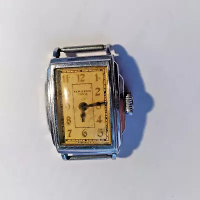 New Haven 7 Jewels Men's Manual Wrist Watch Vintage Art Deco RUNNING K1#4 • $22