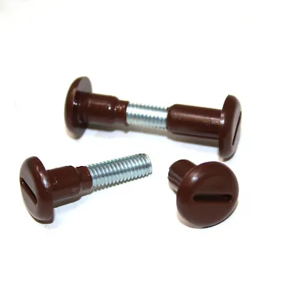 £5.59 • Buy M6 (6mm) INTERSCREW PANEL CONNECTORS BROWN PLASTIC - SCREW & SLEEVE ASSEMBLY