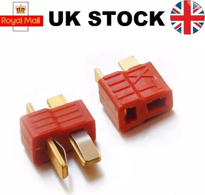 Deans Style T Plug Male Female Pair Connector RC LIPO Battery Charge Pair Lipo • £2.75