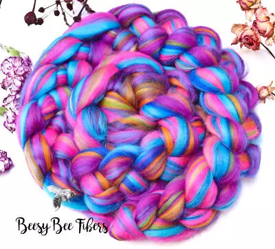 Custom Blend Merino And Silk Combed Top Wool Roving For Spinning Felting 4 Oz • $18.50