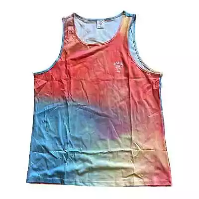 New! Malibu Rum Men’s Hawaiian Size Large Tie-dye Tank Top • $9.99