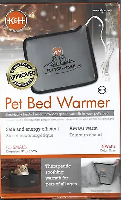 K&H PET PRODUCTS Pet Bed Warmer Gray Small 9 X 8.5 Inches Wide • $28.99