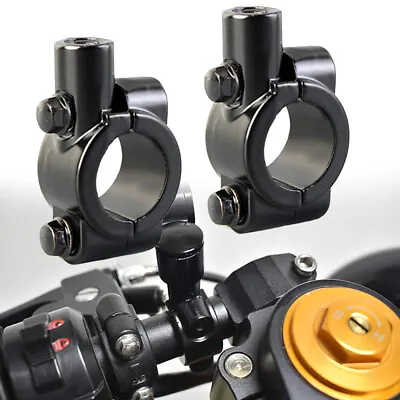 2X Universal Motorcycle 7/8  Handlebar Mirrors Mount Holder Clamp Adaptor 10MM • $8.28