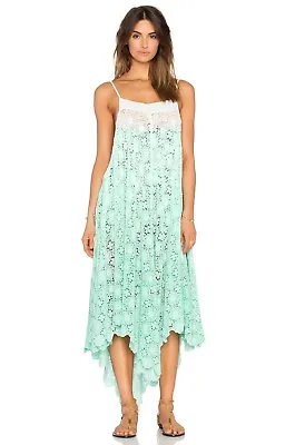 6 SHORE ROAD By Pooja Southbay Lace Cover Up Dress Mint Ombre Size S • $149.99