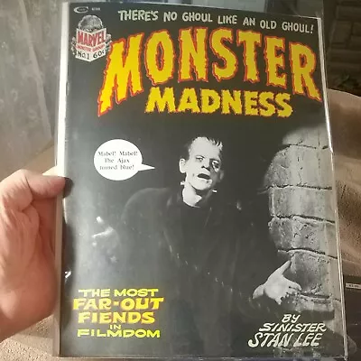 MONSTER MADNESS  #1 1972 Marvel Magazine-Stan Lee-FRANKENSTEIN-humor • $34.95