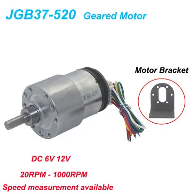 DC Reduction Geared Motor 6V 12V With Encoder High Torque 20-1000RPM Reversible • $10.49