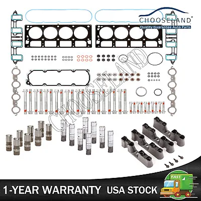 Fit GM 6.2 AFM Lifter Replacement Kit Head Gasket Set Head Bolts Lifters Guides • $269.99