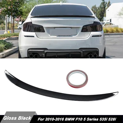 Gloss Black  Rear Spoiler Wing For 10-16 BMW F10 5 Series 535i 528i M5 Trunk Lip • $79.99
