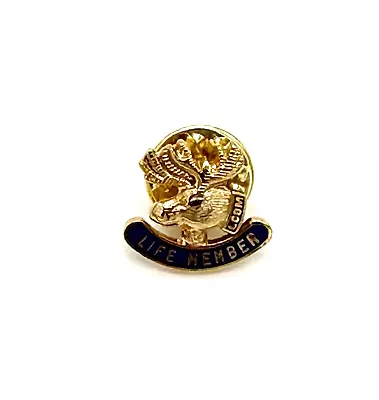 🫎  Moose Life Member Gold/Blue Lapel Pin 5/8  X 5/8  BP7 • $5.01