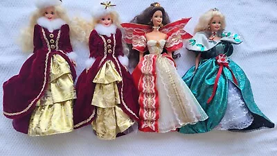 Vintage Barbie Doll Lot Of 4 Anniversary Barbie Gown Hats Mattel • $39.99