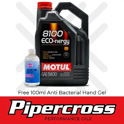 Motul 8100 Eco-Nergy 5W-30 Fully Synthetic Engine Oil 5 Litres 5L + FREE GIFT • £28.99