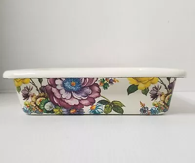 Mackenzie Childs White Flower Market Baking Pan 8 Inches Square Great Condition • $79