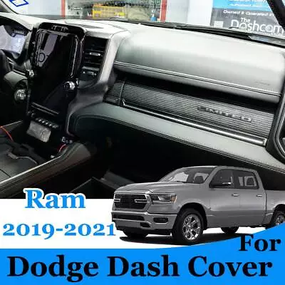 $22.99 • Buy For Dodge Ram 1500 2500 3500 Dash Cover Mat Dashmat 2019 2020 2021 Black