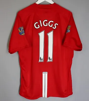 Manchester United 2007/2008 #11 Giggs Soccer Football Shirt Jersey Ucl Nike • $116.99