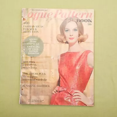 Vintage Vogue Pattern Book Magazine | December January  1962 1963 • $20