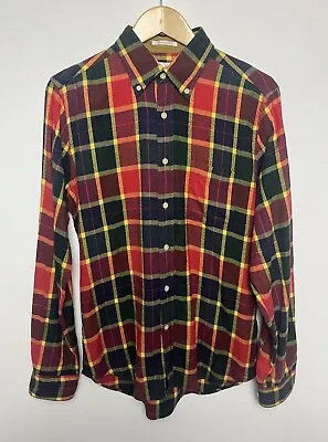 GANT Rugger Men's Multicolour Plaid Check Button Up Long Sleeve Shirt Size M • £15