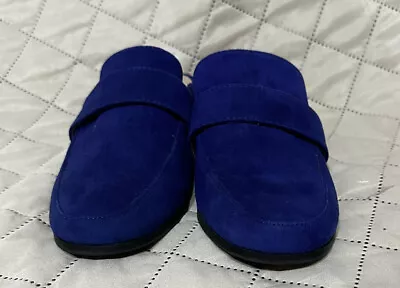 Me Too Women Blue Jada Suede Slip On Shoes By MeToo - SZ 6 M • $22.49