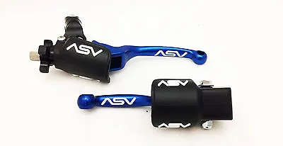 ASV F3 Front Brake Clutch Perch Levers Blue Dust Covers Yamaha YZ 250 250X • $159.95