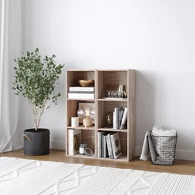 2 3 4 Tier Wooden Bookcase Shelving Display Shelves Storage Unit Wood Shelf • £38.99