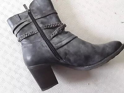 Marco Tozzi Grey Ankle Boot Size 42 • £14.99