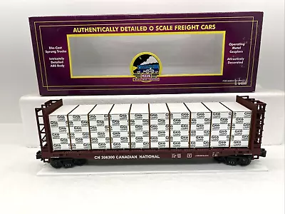 MTH Premier 20-98141 Canadian National Bulkhead FC W Lumber O Gauge Used #306300 • $69.99