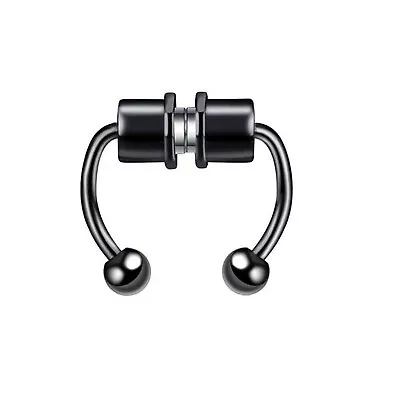 Fake Septum Nose Ring Segment Helix Tragus Faux Clicker Non-Piercing Magnetic 4 • $0.29