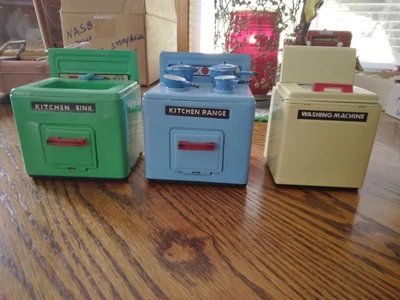 $24.99 • Buy VINTAGE Toy Metal Oven And Sink With Pot And Pans Plus Washing Machine 