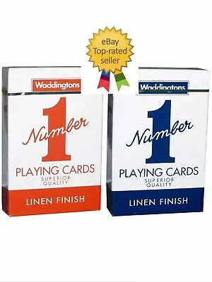 Waddingtons No.1 Classic Playing Cards Decks Of Red & Blue Poker Game Brand New • £21.99