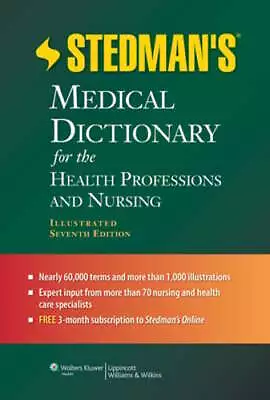 Stedman's Medical Dictionary For The Health Professions And Nursing By Stedman's • $9.03