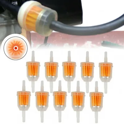 $5.49 • Buy 10PCS Set Motor Inline Gas Oil Fuel Filter Small Engine For 1/4'' 5/16  Line US