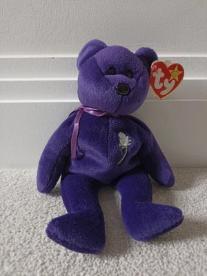 £24 • Buy TY Beanie Baby Princess Diana Bear - Purple
