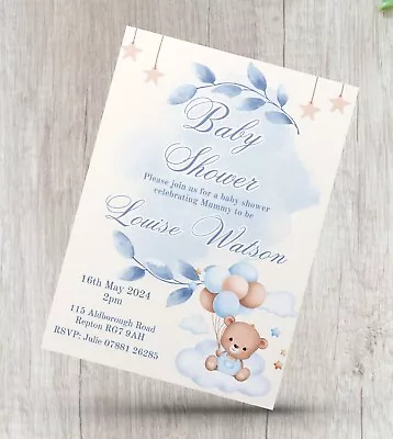 12 X Personalised Baby Shower Invitations Mummy To Be Invites • £4.99