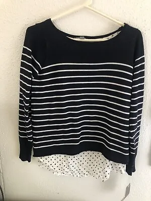 $12 • Buy NWT Valerie Stevens Stripe/Polka Dot Sweater Sz S Small
