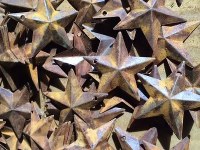 100 Rusty Barn Stars Star 1.5  Inch 1 1/2 Primitive Country Farm Crafts Rust • $14.59