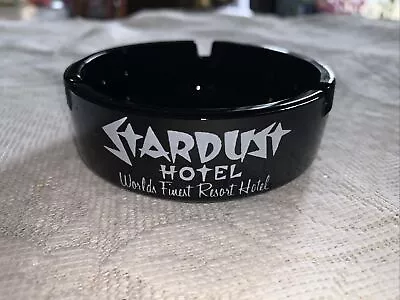 Vintage 1960's Black Ashtray Las Vegas STARDUST Hotel & Casino 3 Slot 3.5  • $10