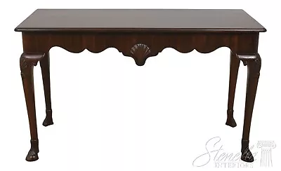 56310EC: KINDEL Mahogany Console Library Table W. Hoof Feet • $2695