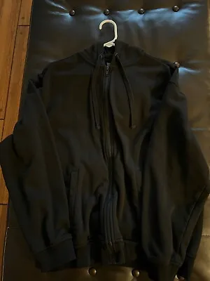 H&M Full Zip Hoodie - Black - Relaxed Fit - Pockets - Size Medium • $11